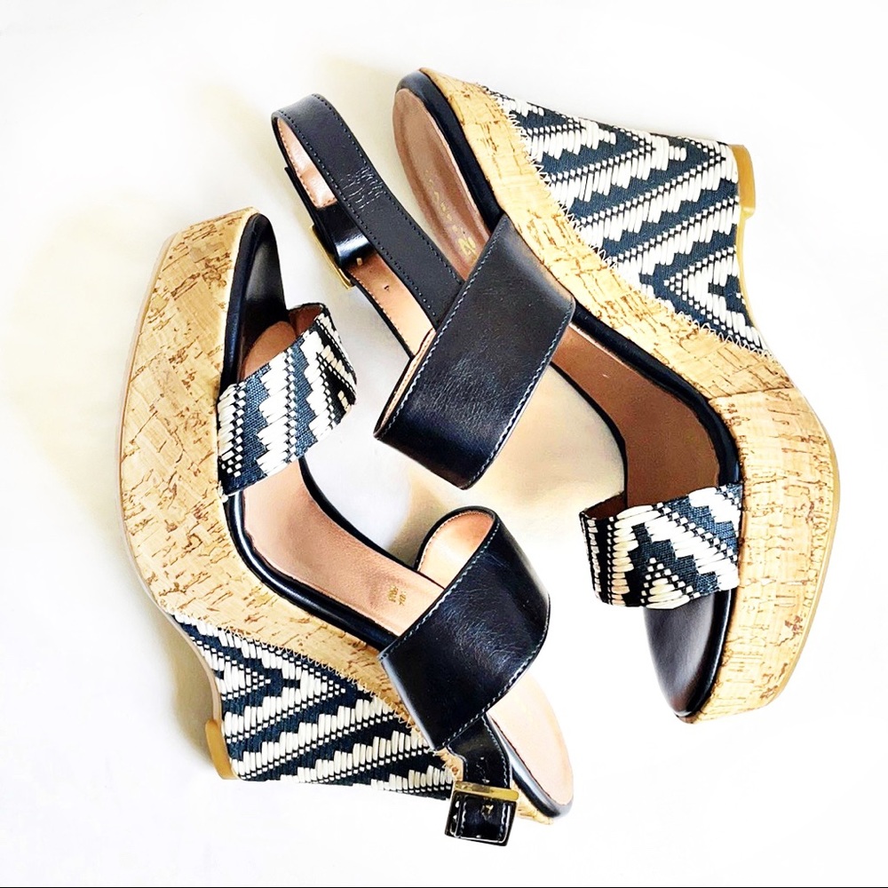 High heel wedge sandals cork platform